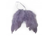 Andělská křídla z peří šedá